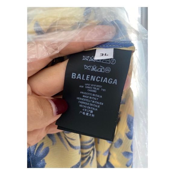 Balenciaga 2018 Yellow Dress Size Small - Picture 5 of 5